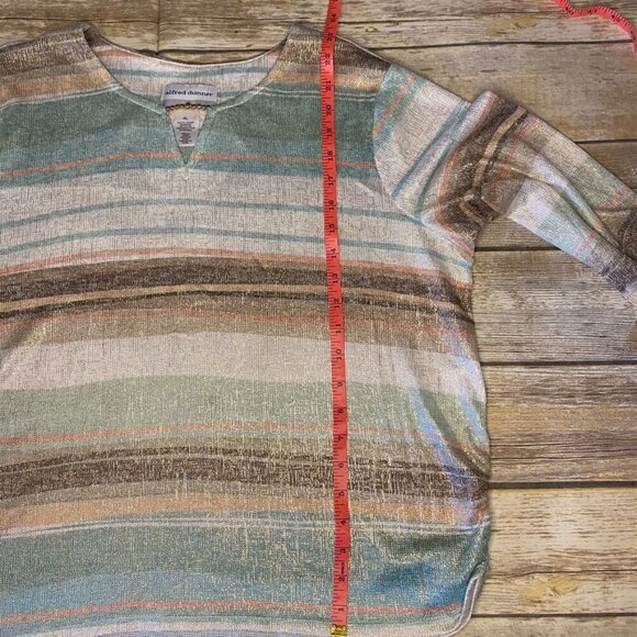 Alfred Dunner Sweater. Lightweight, multi-pastel colored, 3/4 sleeve-Size PL - Picture 5 of 7